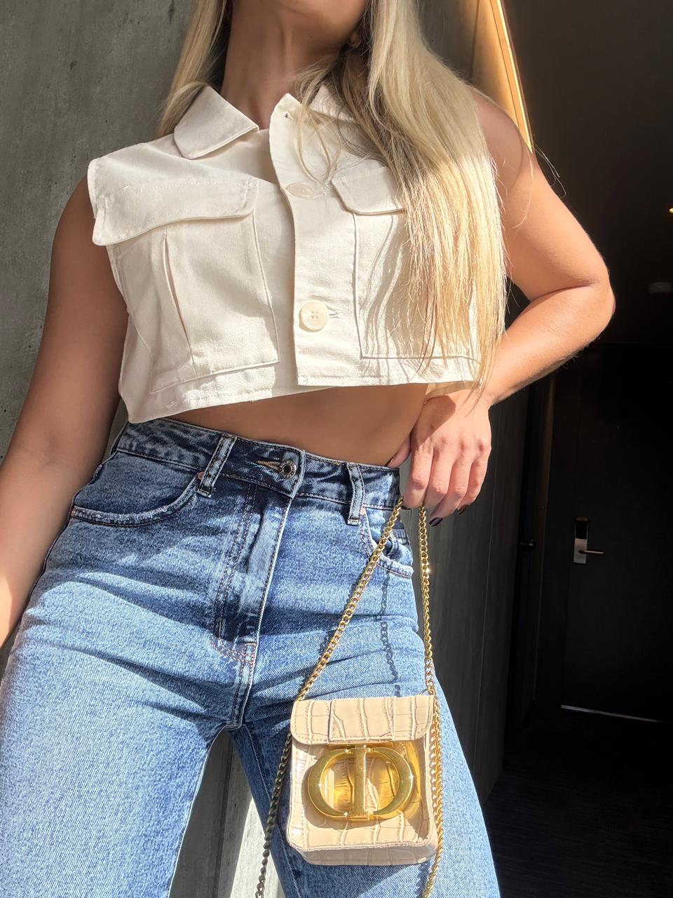 Chaleco Beis con Botones