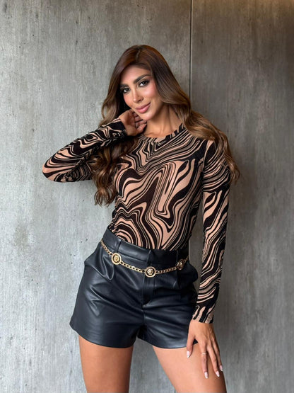 Body estampado zebra