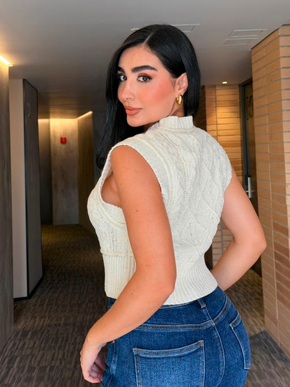Chaleco Tejido Blanco