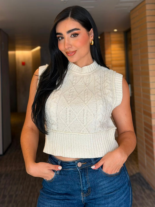 Chaleco Tejido Blanco