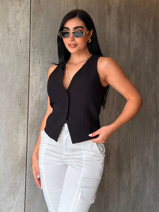 Chaleco Negro y Blanco
